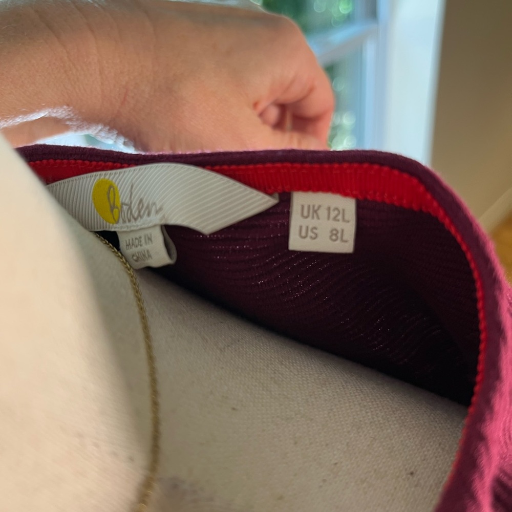 Boden Brontë Ottoman Sheath Dress – Maroon, Size 8L (Long) - Picture 5 of 11